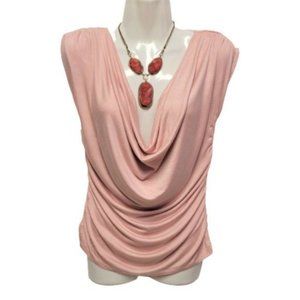 Sleeveless Top with Plunging Neckline  Size M Size G/L- New!